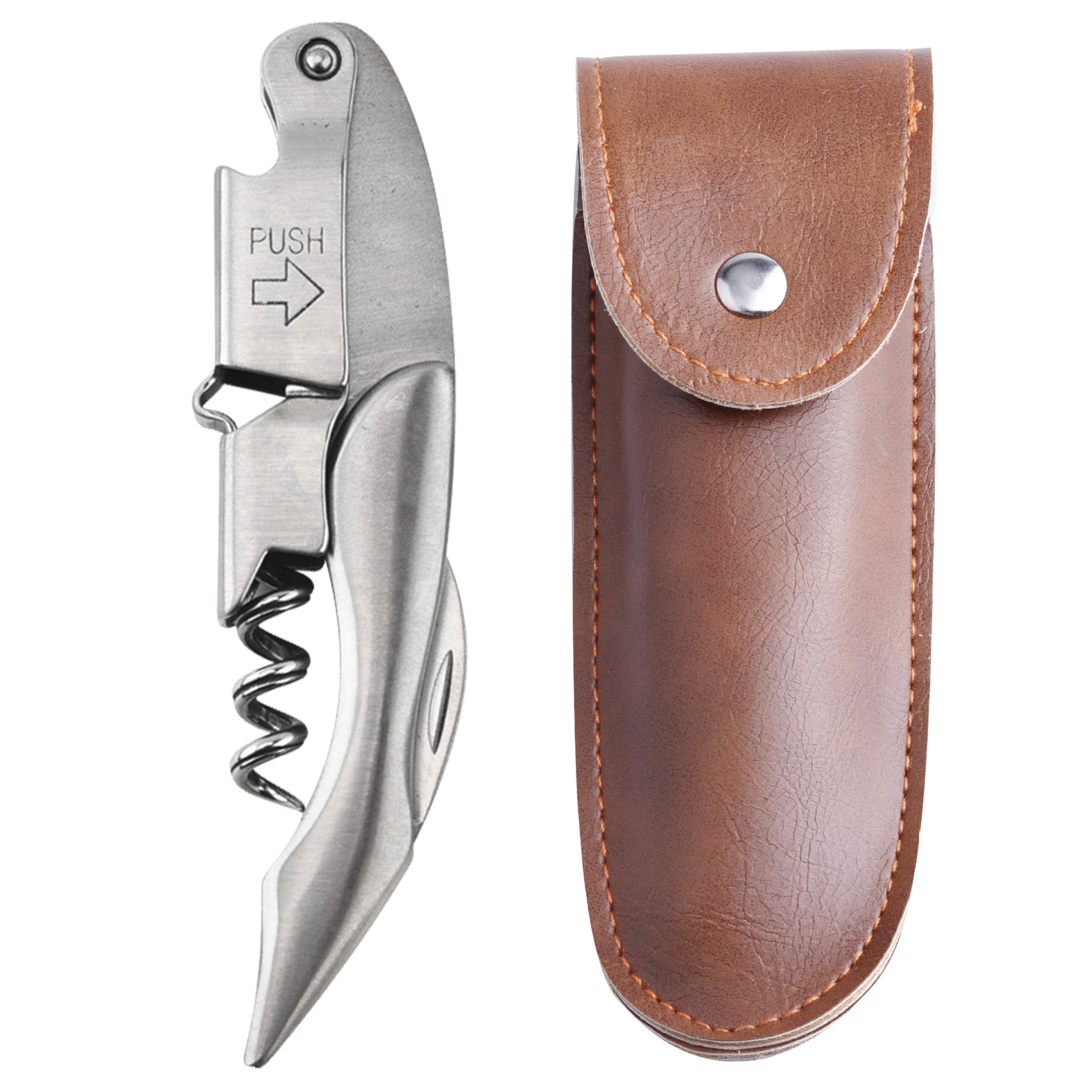 Wine Bottle Opener& Corkscrew Tool With Leather Case 14