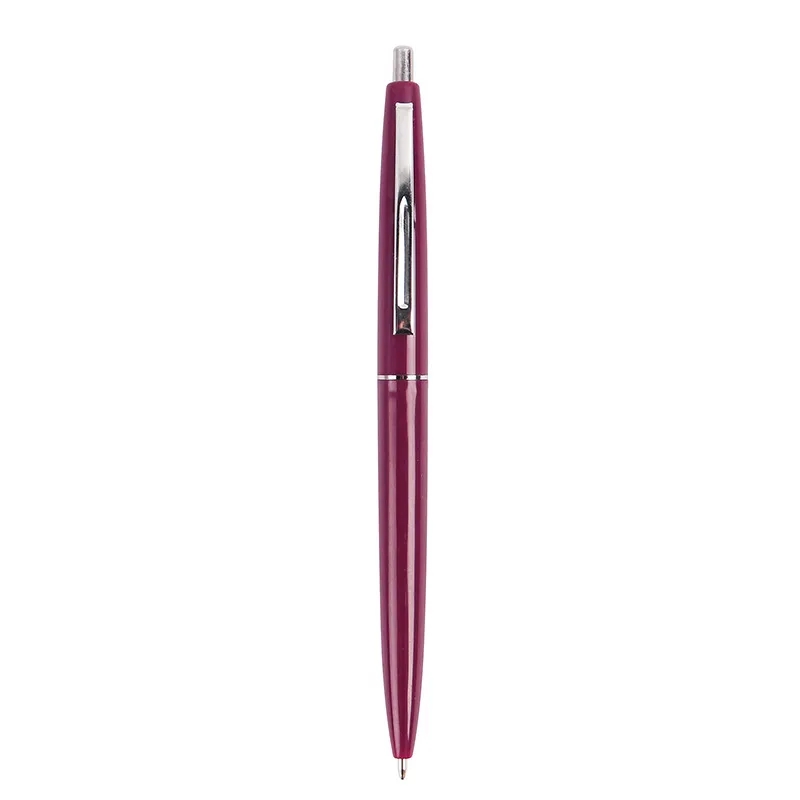 Plastic Click Silver Ballpoint Pens 10