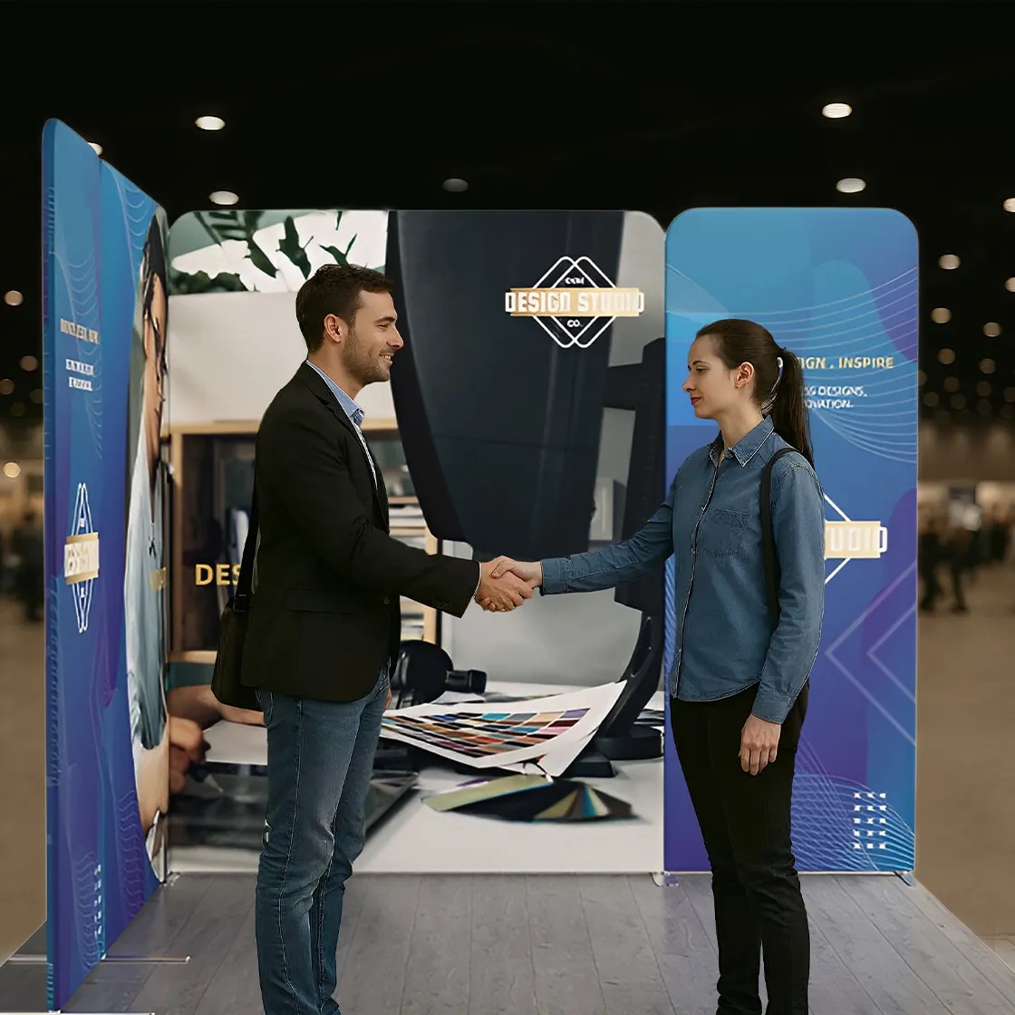 10ft Magnetic Modular Fabric Display - L Shape 9