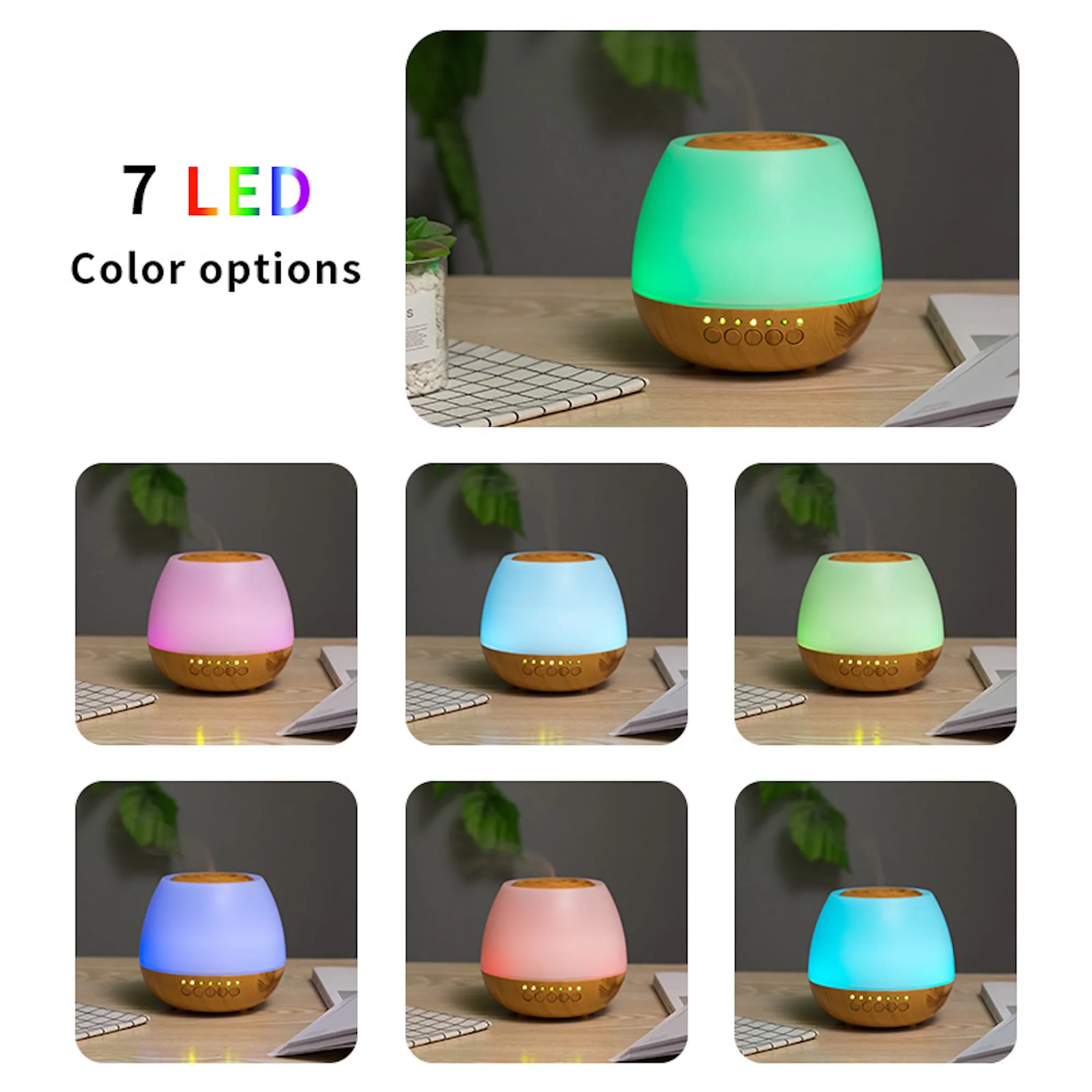 Oils Aromatherapy Diffuser Cool Mist Humidifier with 7 Color 4