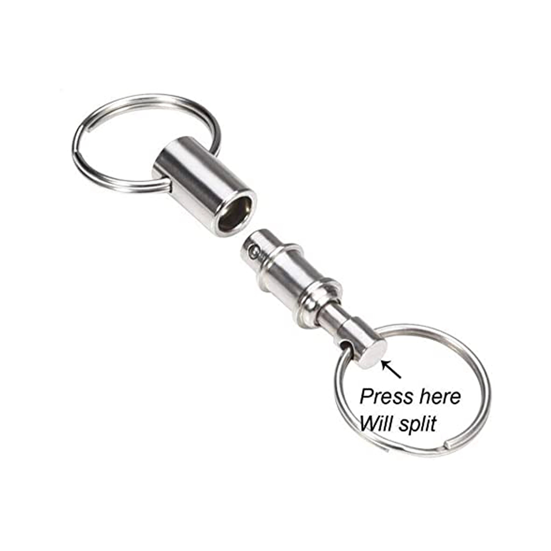 Detachable Metal Steel Pull-Apart Key Rings 3