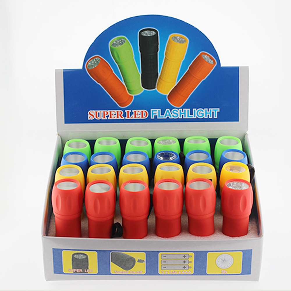 Mini nine-light plastic LED flashlight electric torch 4
