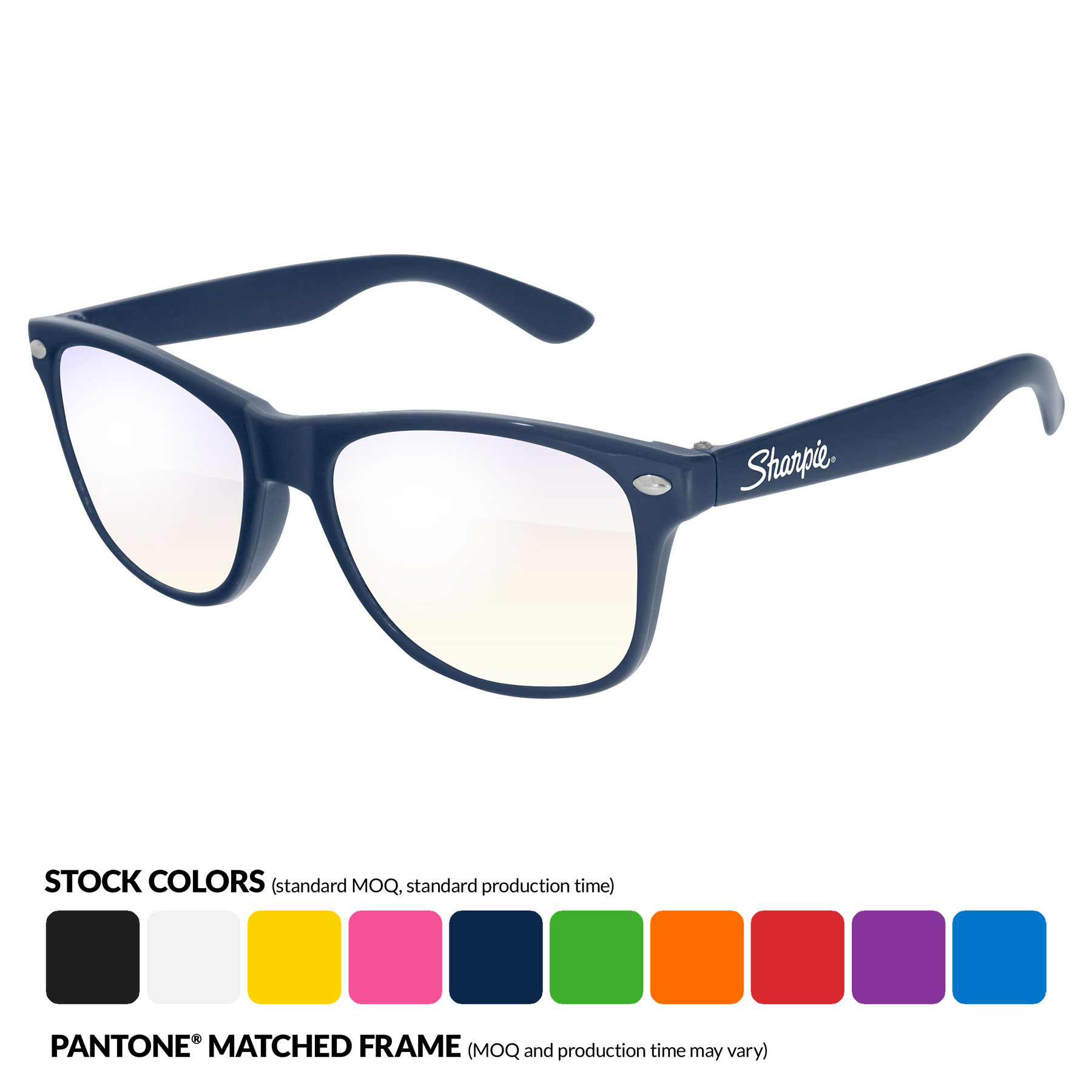 Kids Blue Light Blocking Retro Promotional Glasses w/ 1-color imprint 9