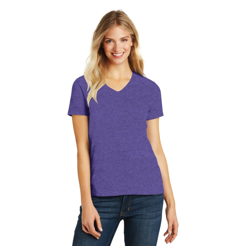 District Women's Perfect Blend CVC V-Neck Tee. 64