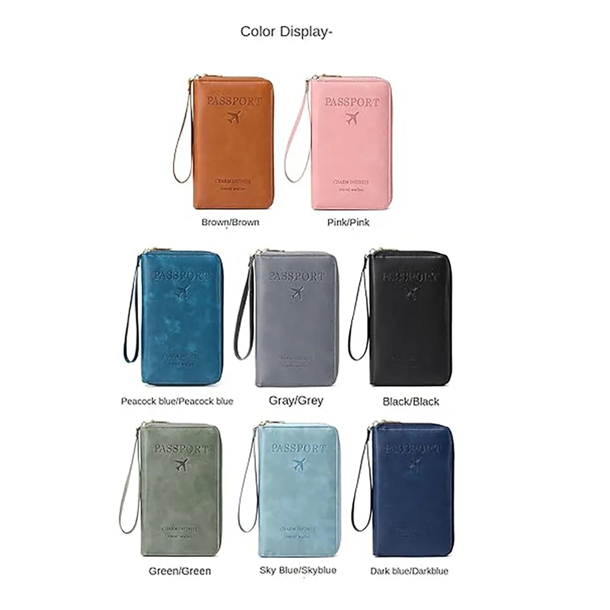 Passport ID Bag Zipper Anti-Theft Airplane Wallet 8