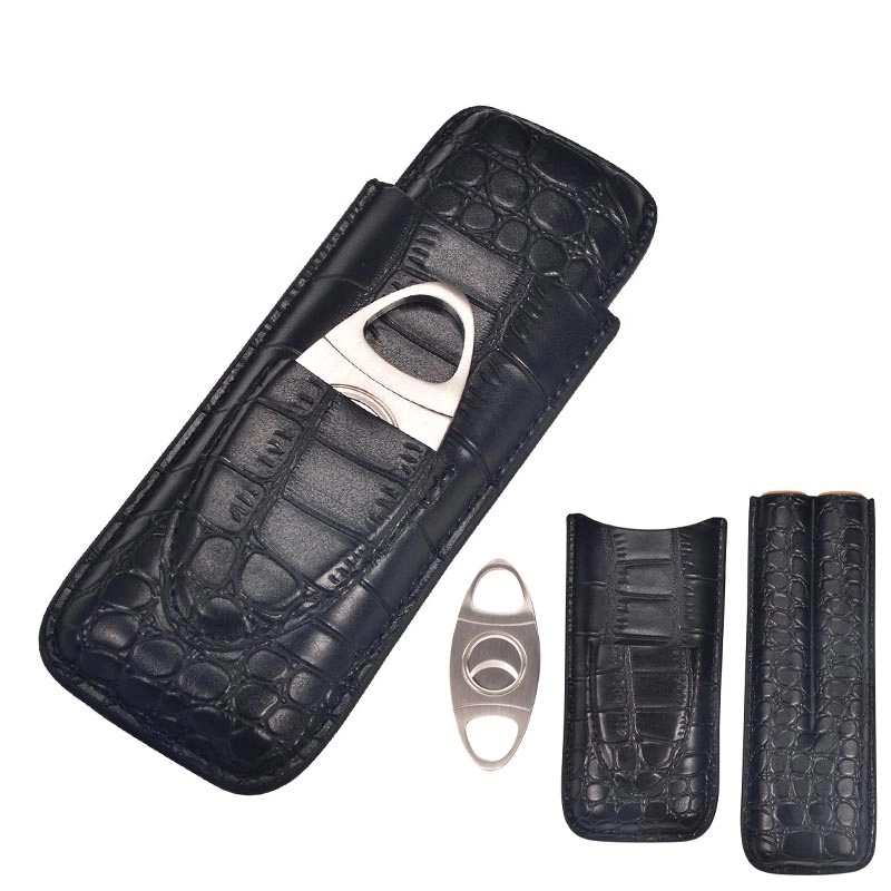 Portable Genuine Leather Cigar Case 2
