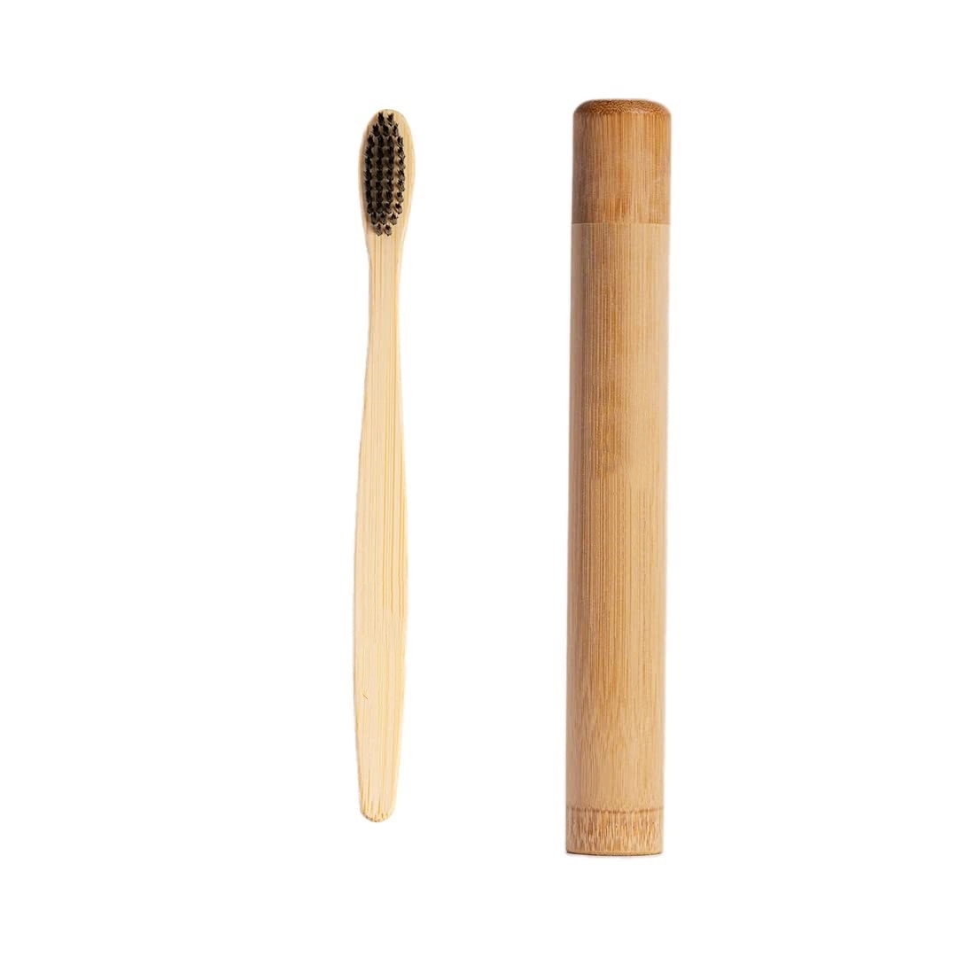 Eco Bamboo Toothbrush with Bamboo Case 3