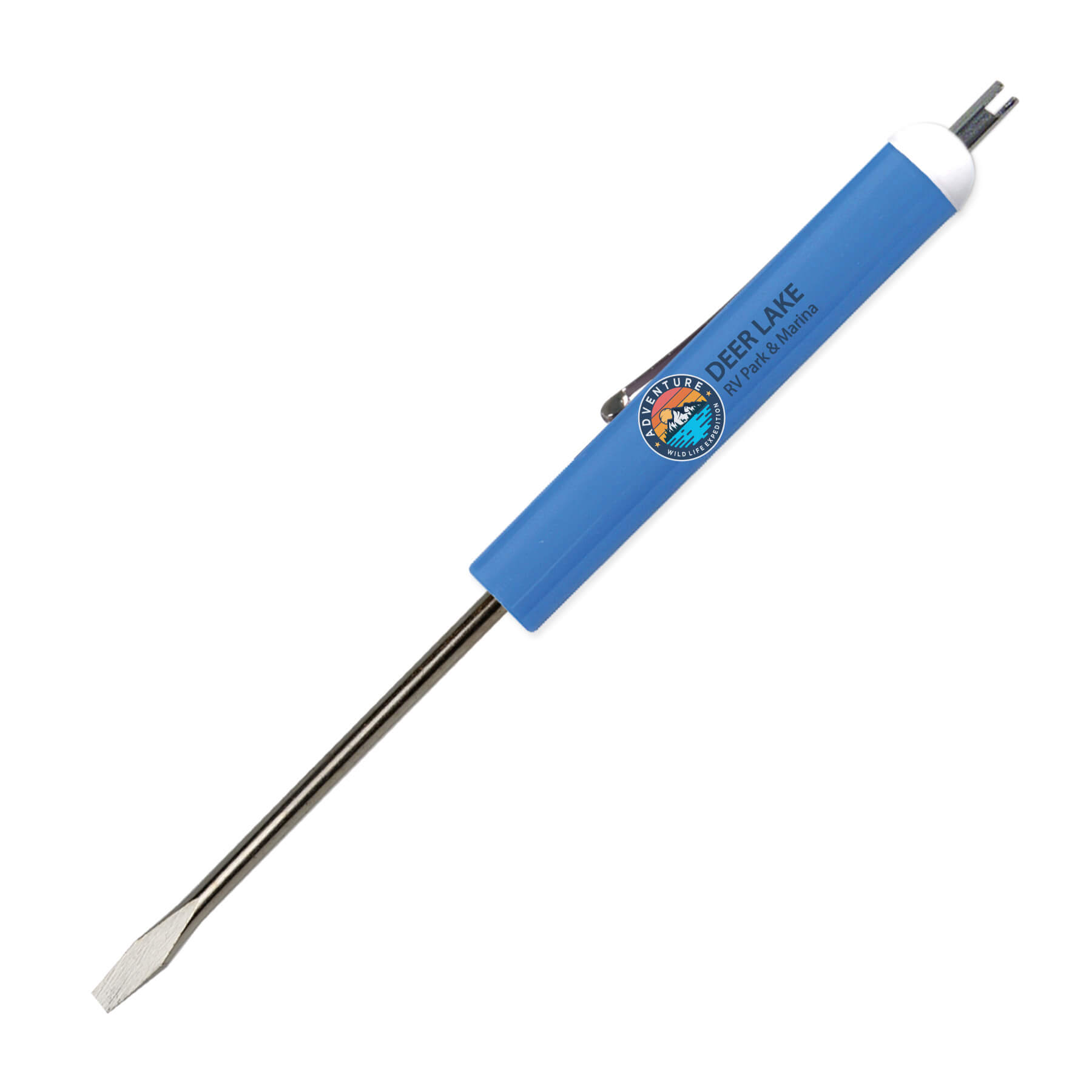 Pocket Screwdriver 1/8" Flat Blade + Valve Stem Top 39