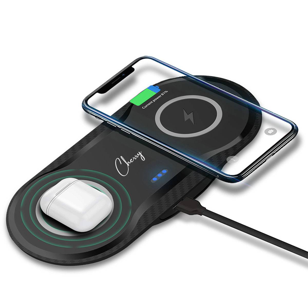 15W 2-in-1 wireless charger
