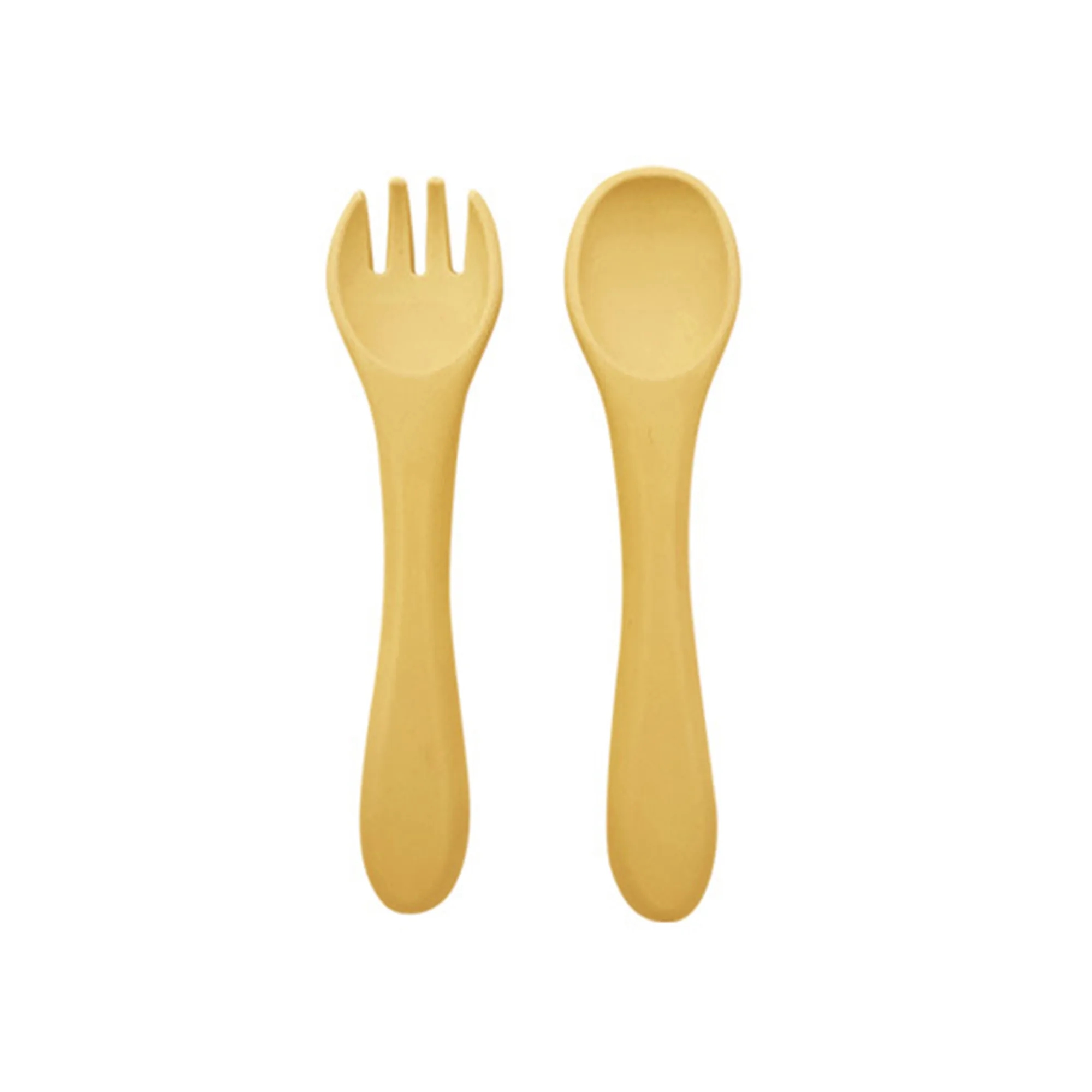 Food Grade Baby Feeding Silicone Soft Spoon And Fork 4