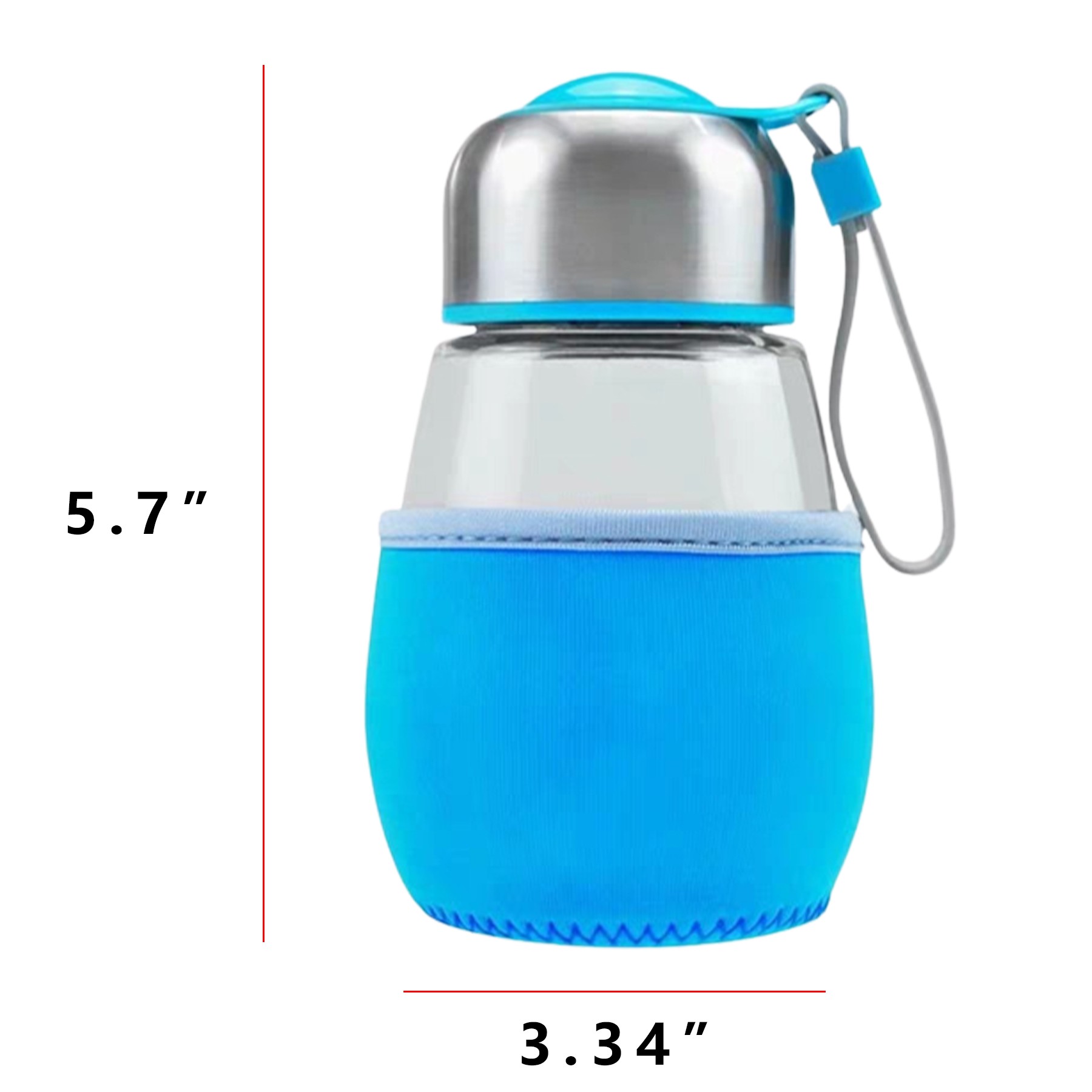 13.5 Oz. Glass Water Bottle W/ Neoprene Sleeve 4