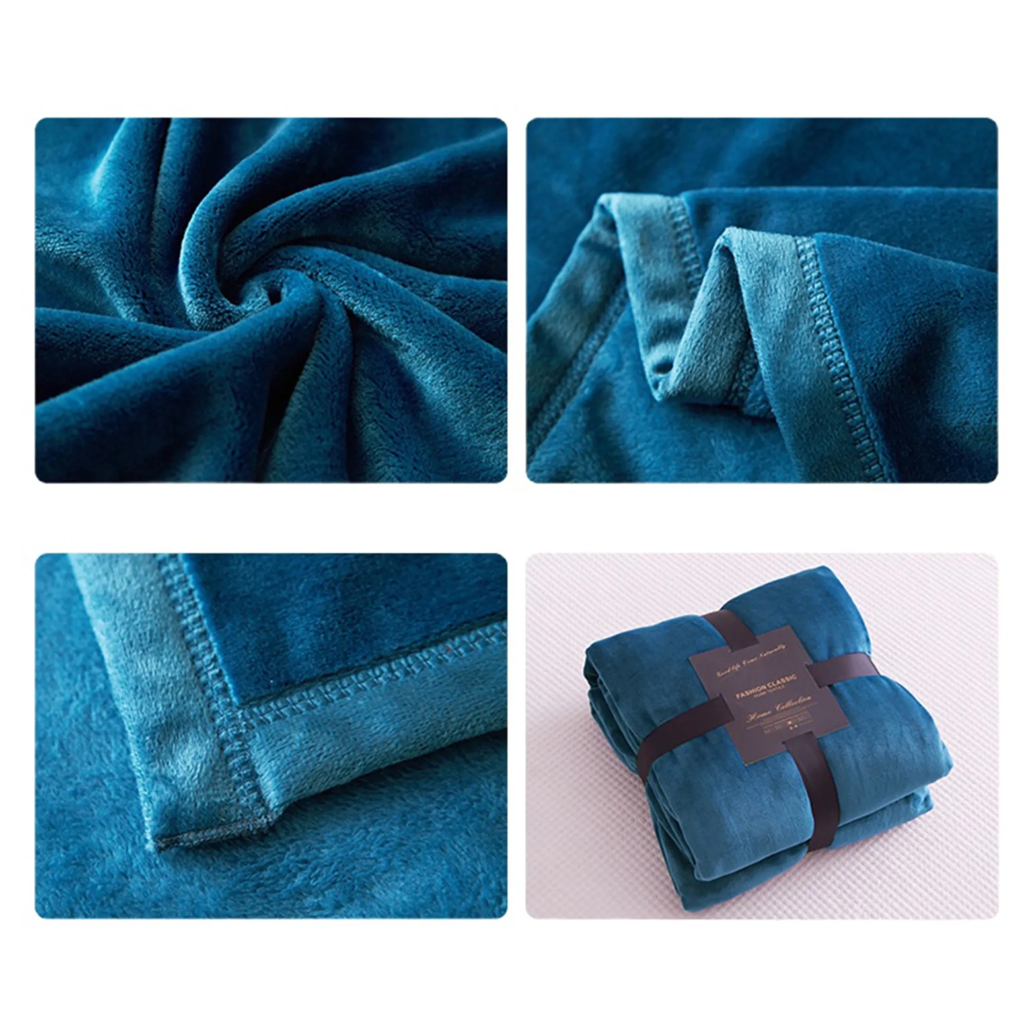 Heavyweight Flannel Blanket, Plush Fleece Throw 2