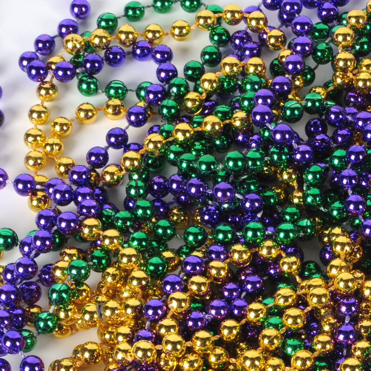 Mardi Gras Small Round Party Beads 2