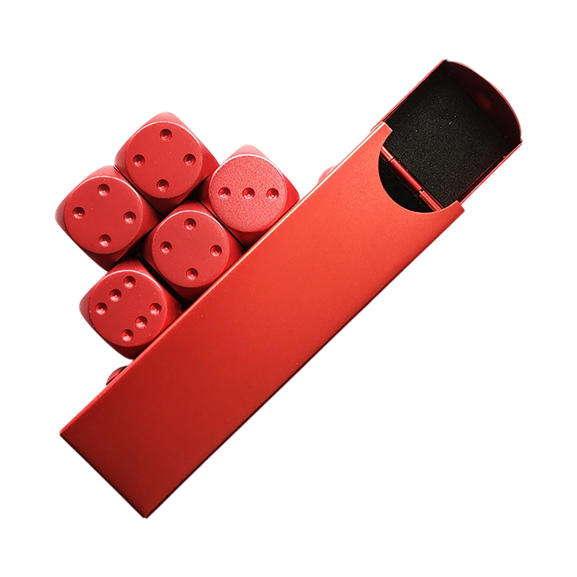 Aluminum Alloy Gaming Dice Set With Metal Case Five Piece 3