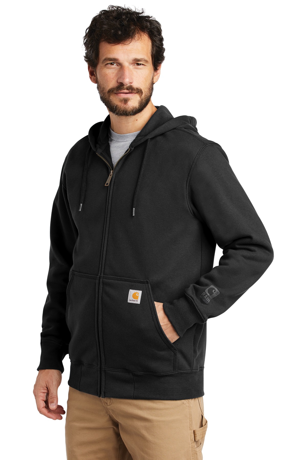 Carhartt® Rain Defender Paxton Heavyweight Hooded Zip-Front Sweatshirt 15