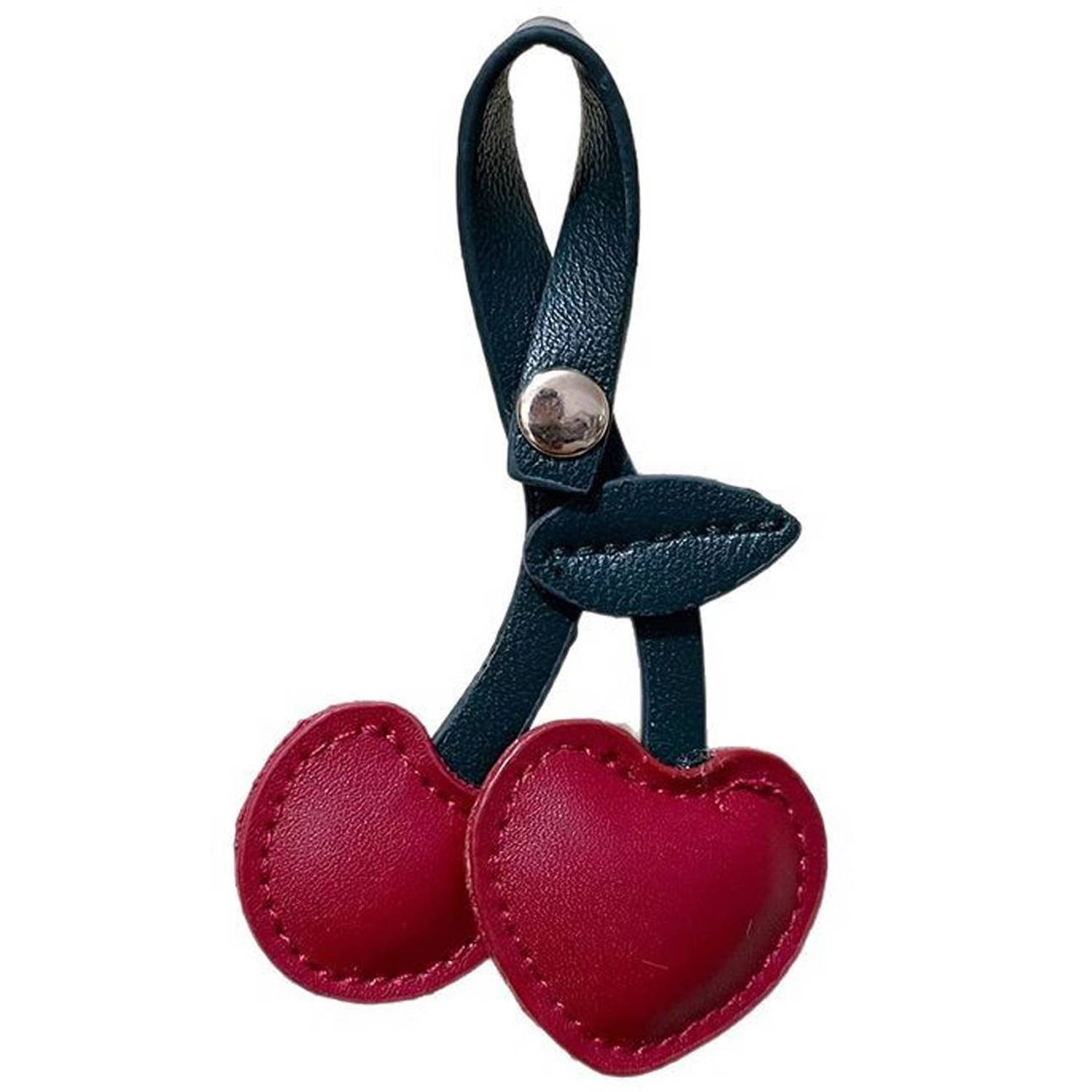 PU Leather Cherry Pendant Decoration Keychain 2