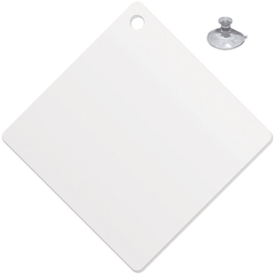 Baby on Board Sign .040 White Styrene (5"x5") with Suction Cup, Full Colour Digital Imprint 1