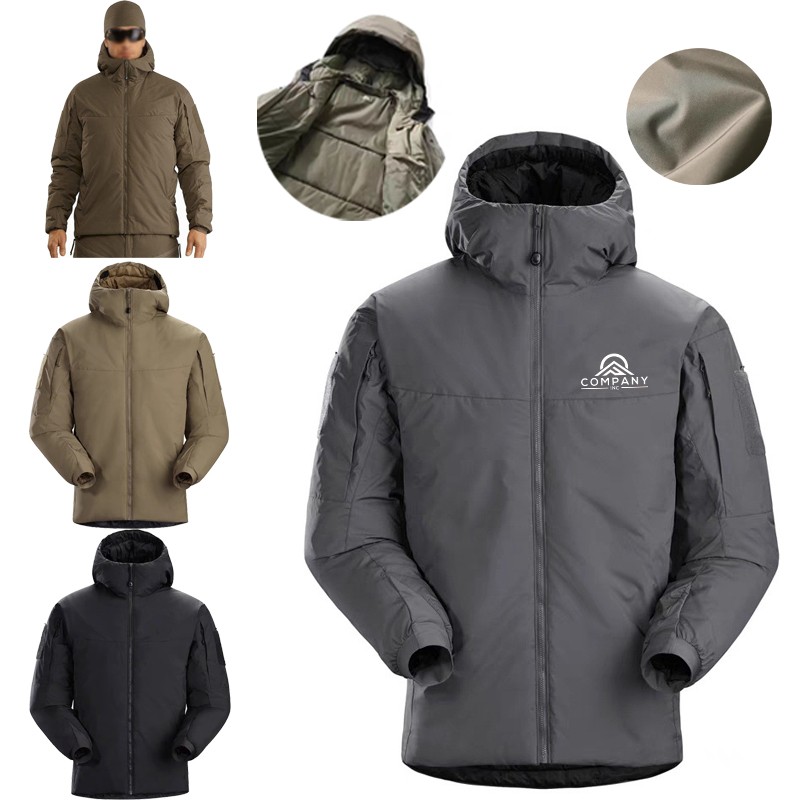 Mens Waterproof Tactical Outdoor Hooded Coat Winter Jacket with Multi-Pockets 2