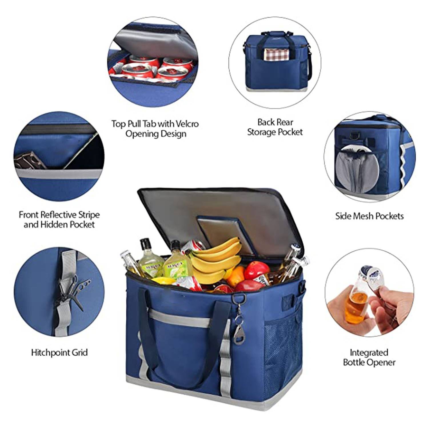 Large Portable Travel Cooler for Grocery 3