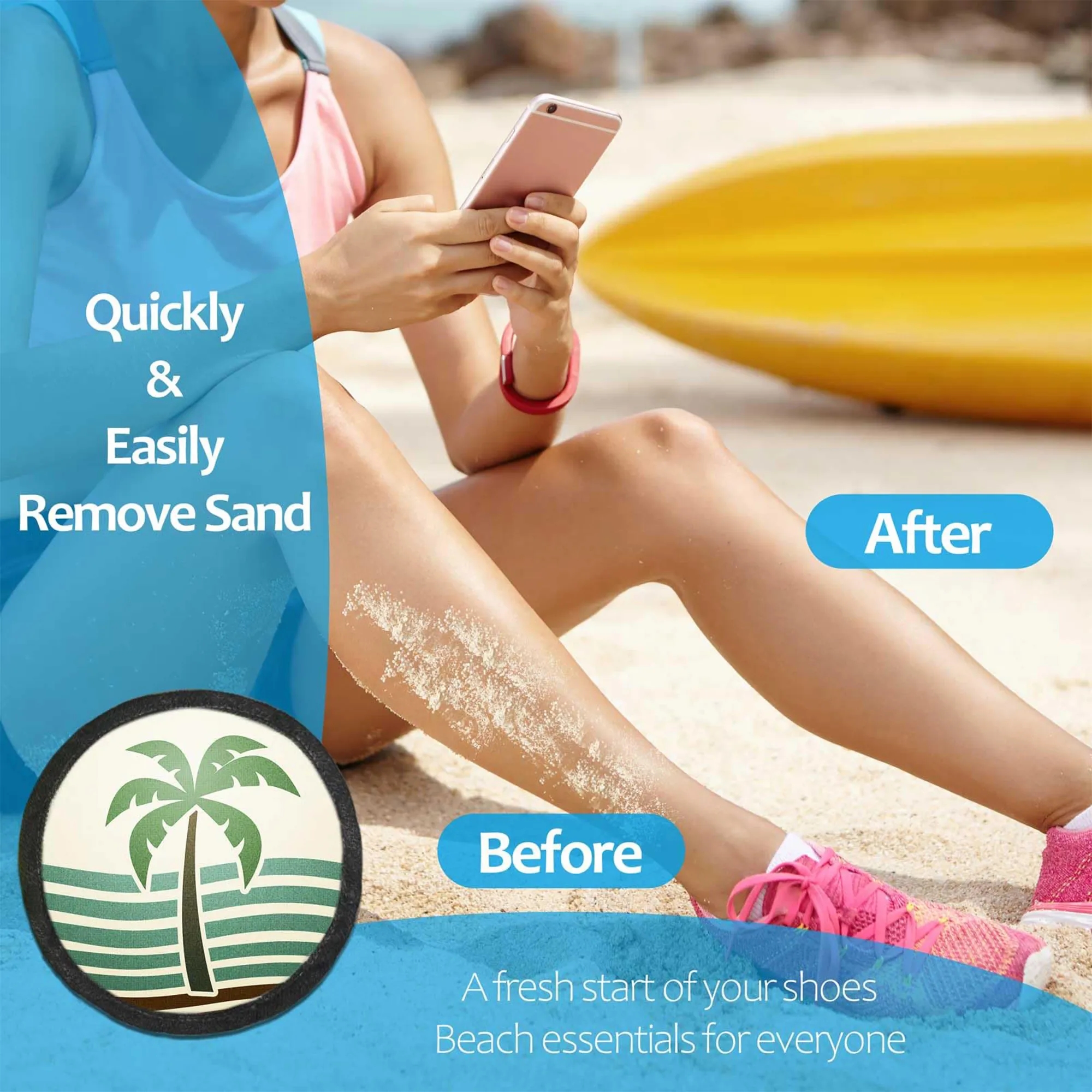 Beach Sand Remover Bag with Carabiner 17