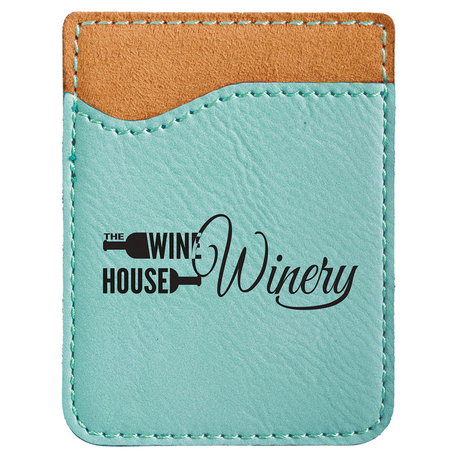 Teal Leatherette Phone Wallet 1