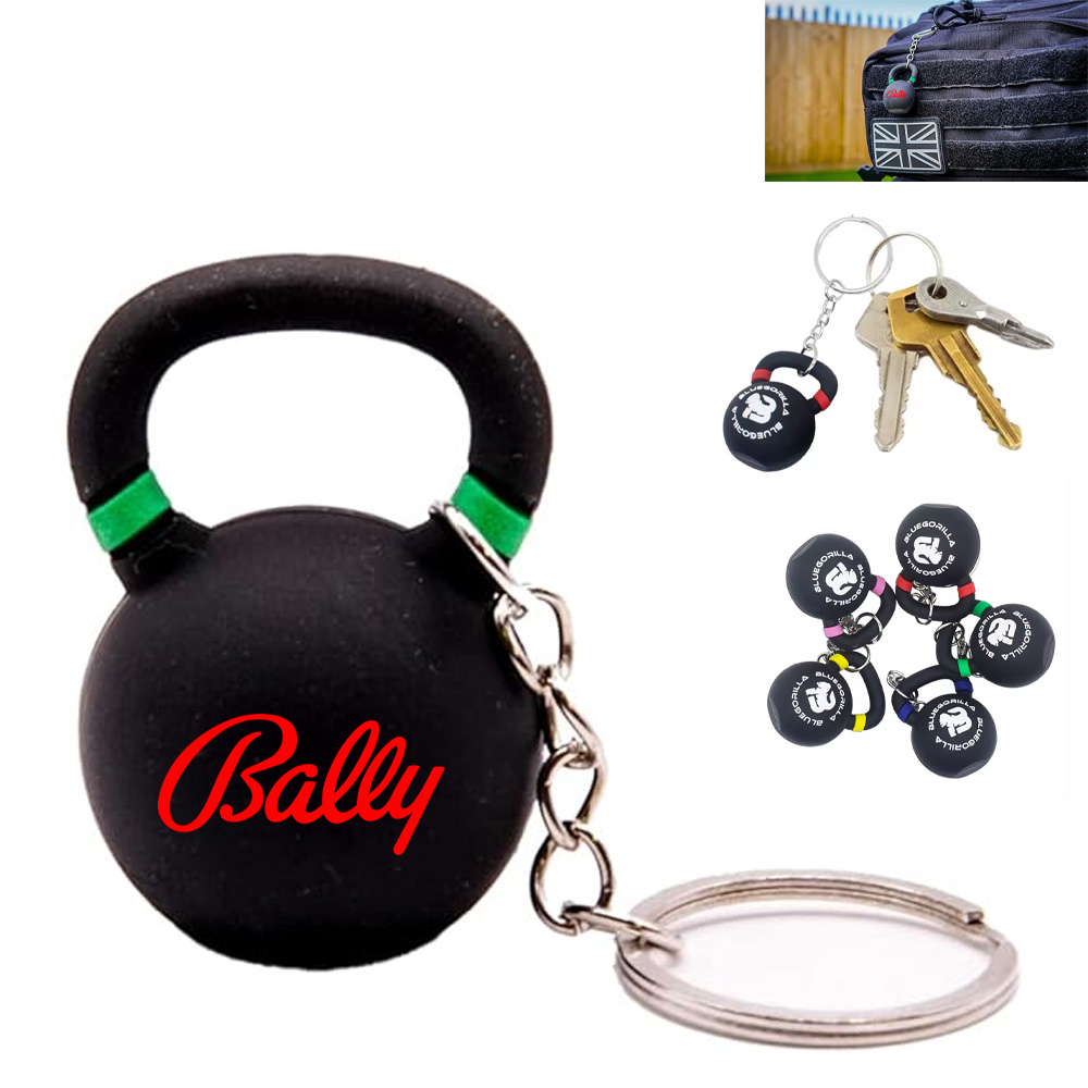 Custom PVC Gym Kettlebell Keychains 3