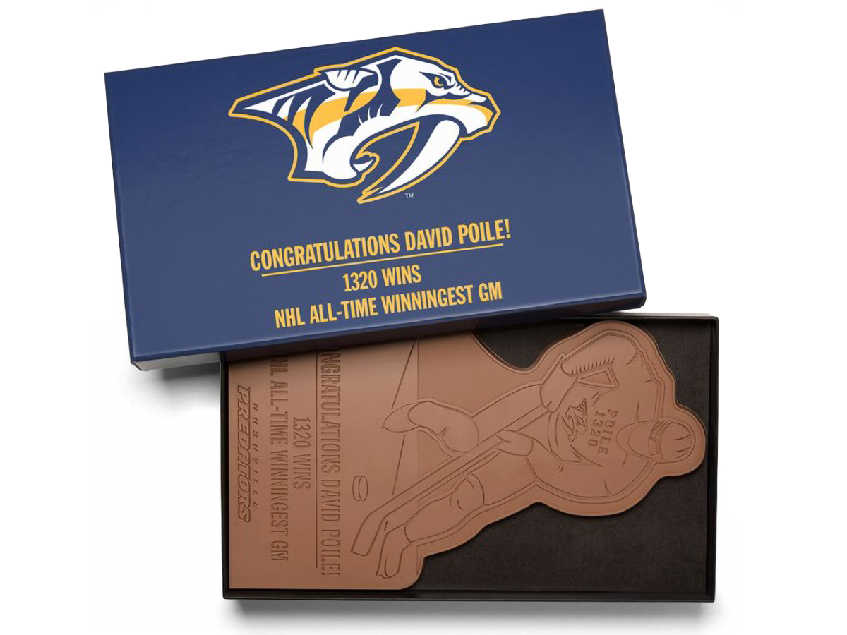 14"x 8" Custom Decorated Chocolate Shape with Luxury Custom Packaging