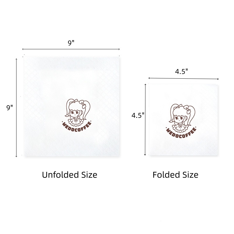 2 Ply White Beverage Napkins 2