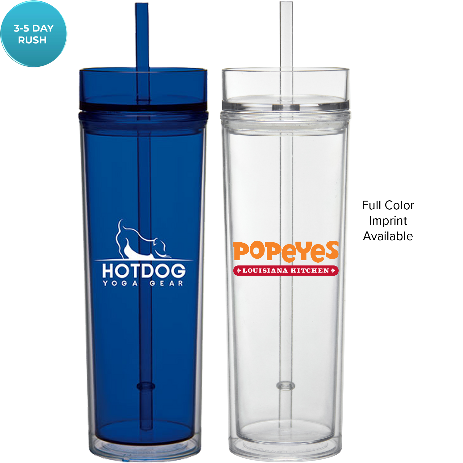 16 Oz Tube Tumbler With Straw 1