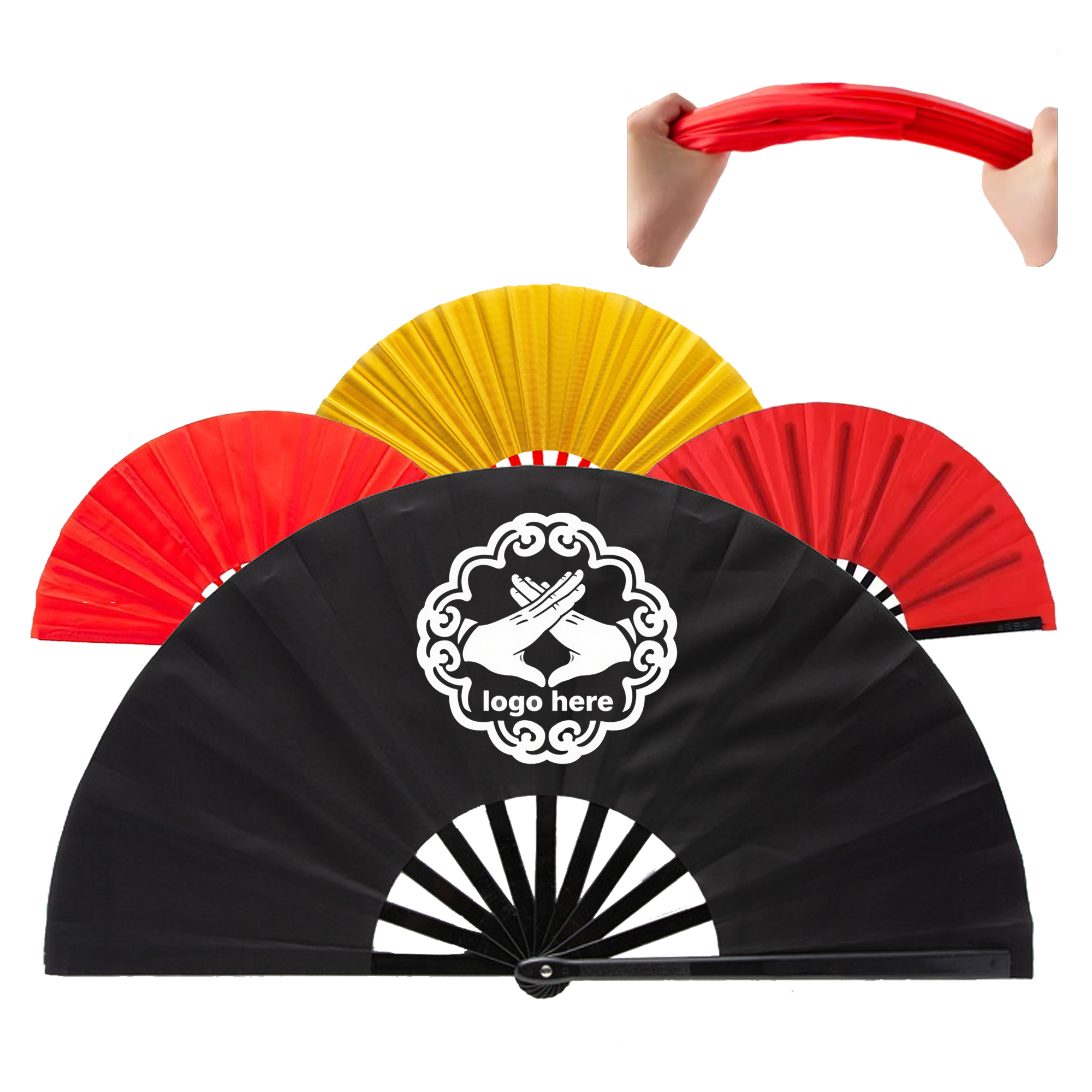 Personalized Double Sided Oversized Collapsible Festival Fan 4