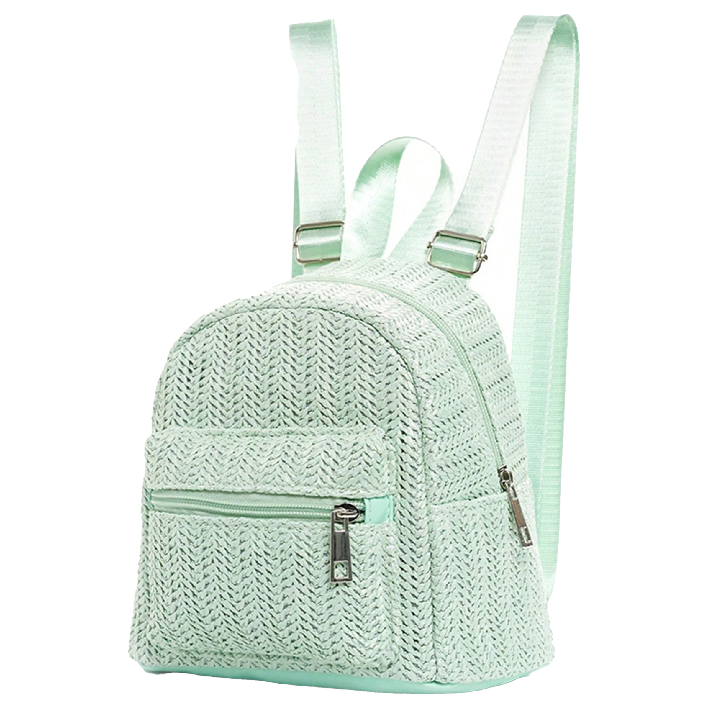 Jute Double Zipper Personalized Backpack 3