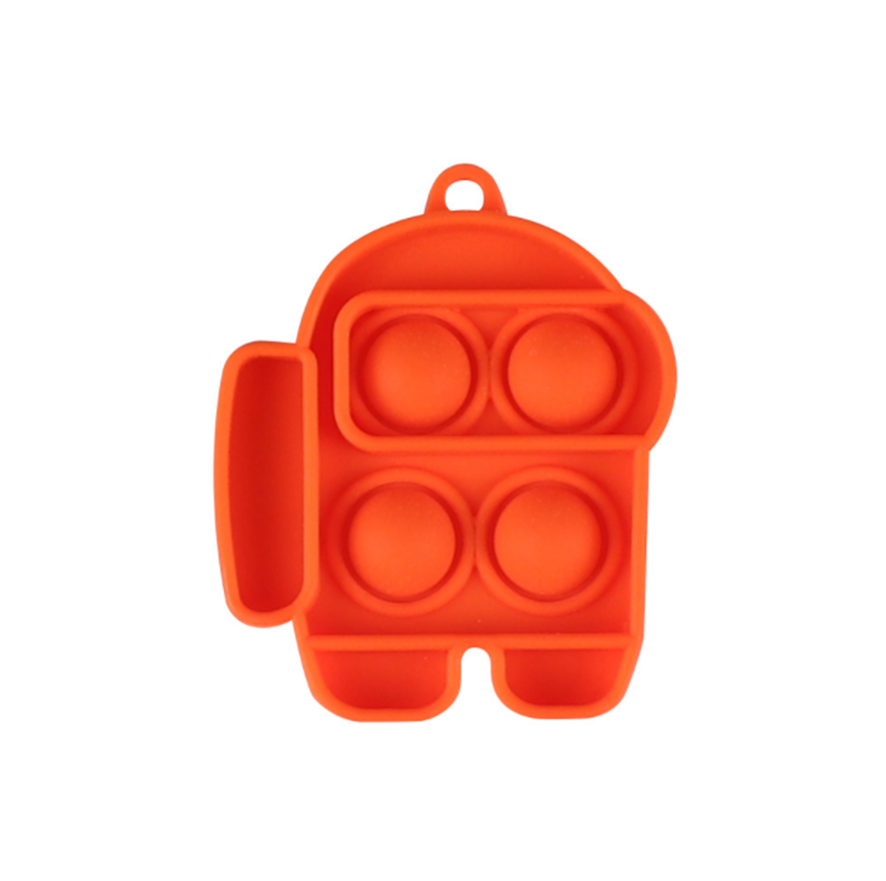 Spaceman Shape Push Pop Bubble Fidget Toy Keychain 9