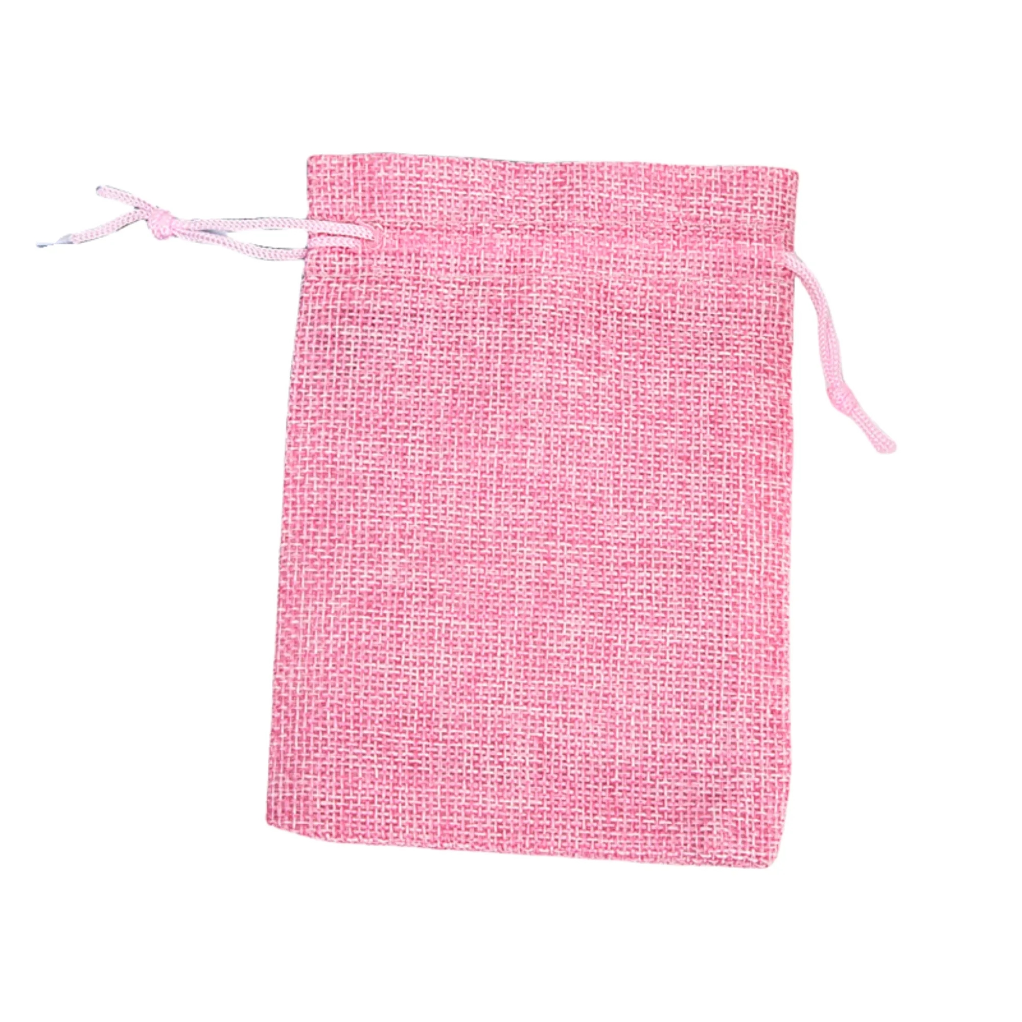 Linen Vintage Drawstring Pocket Gift Bag 3