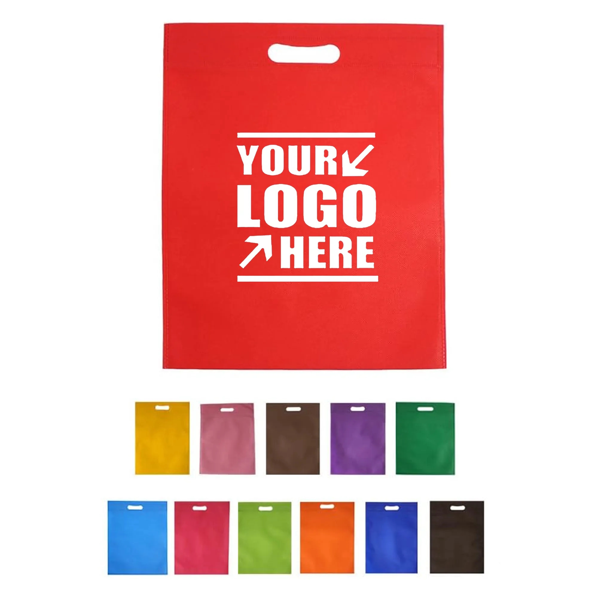 Promotional Nonwoven Reusable Party Die-Cut Handle Tote Bag 2