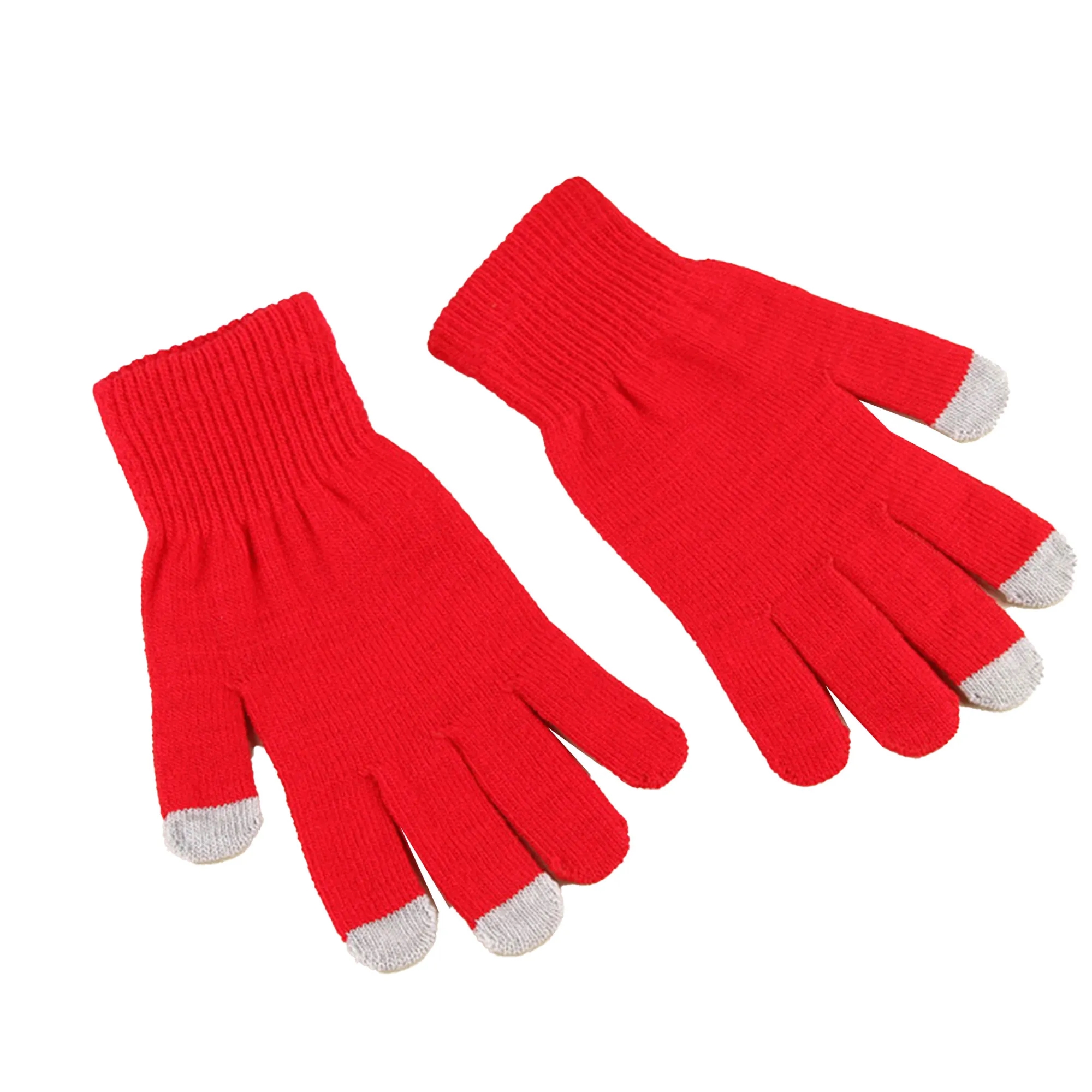 MOQ 10 Winter Knitted Warm Gloves Touch Screen 10