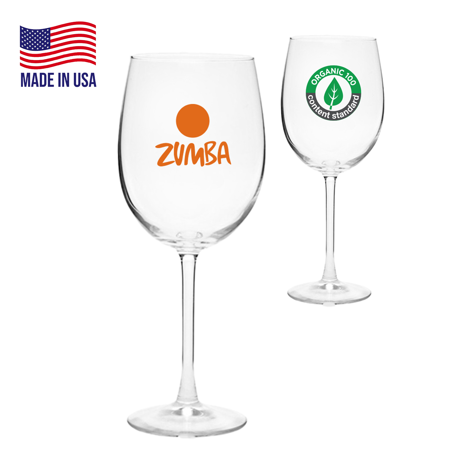 19 oz. USA Made ARC Cachet White Glasses W/ Custom Logo 2