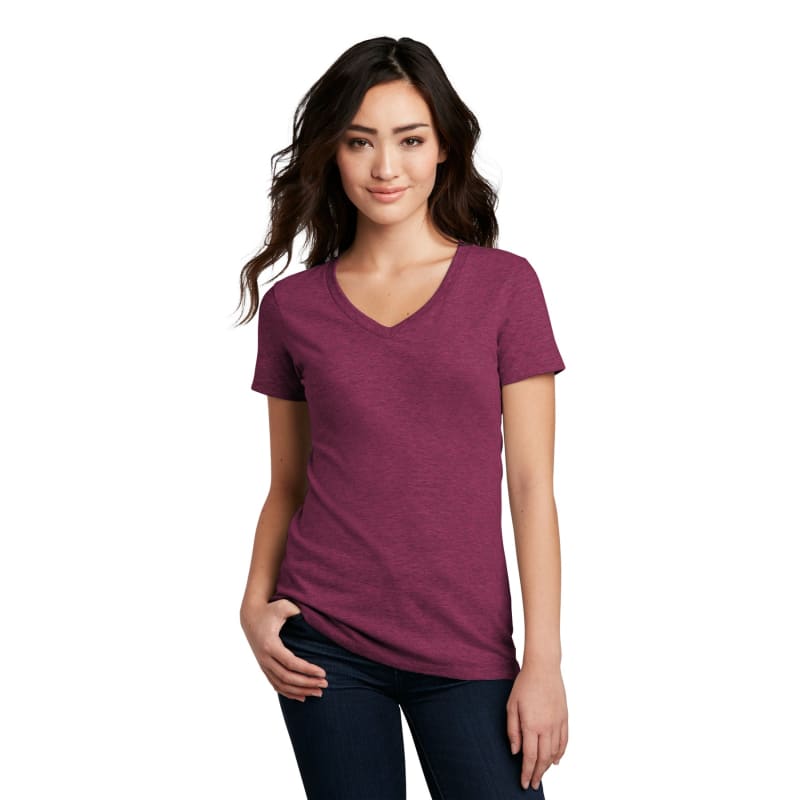 District Women's Perfect Blend CVC V-Neck Tee. 87