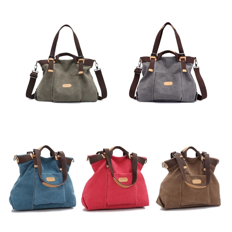 Large Canvas Casual Handbag, custom tote bag with logo imprint 3