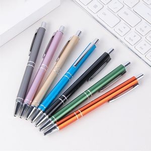 Silver Clip Metal Push Click Action Ball Point Pen 5