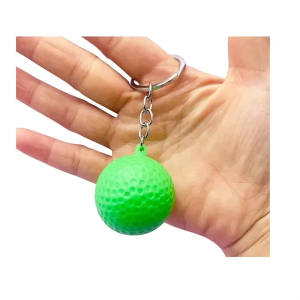 Colorful Golf Ball Keychain - Unique Sports Accessory 1