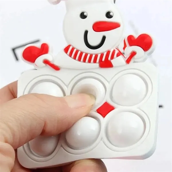 Christmas Ornament Push Bubble Pop Toy Keychain 8