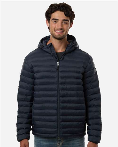 Men's Lightweight Poly-filled Hooded Puffer Jacket - 26715 7