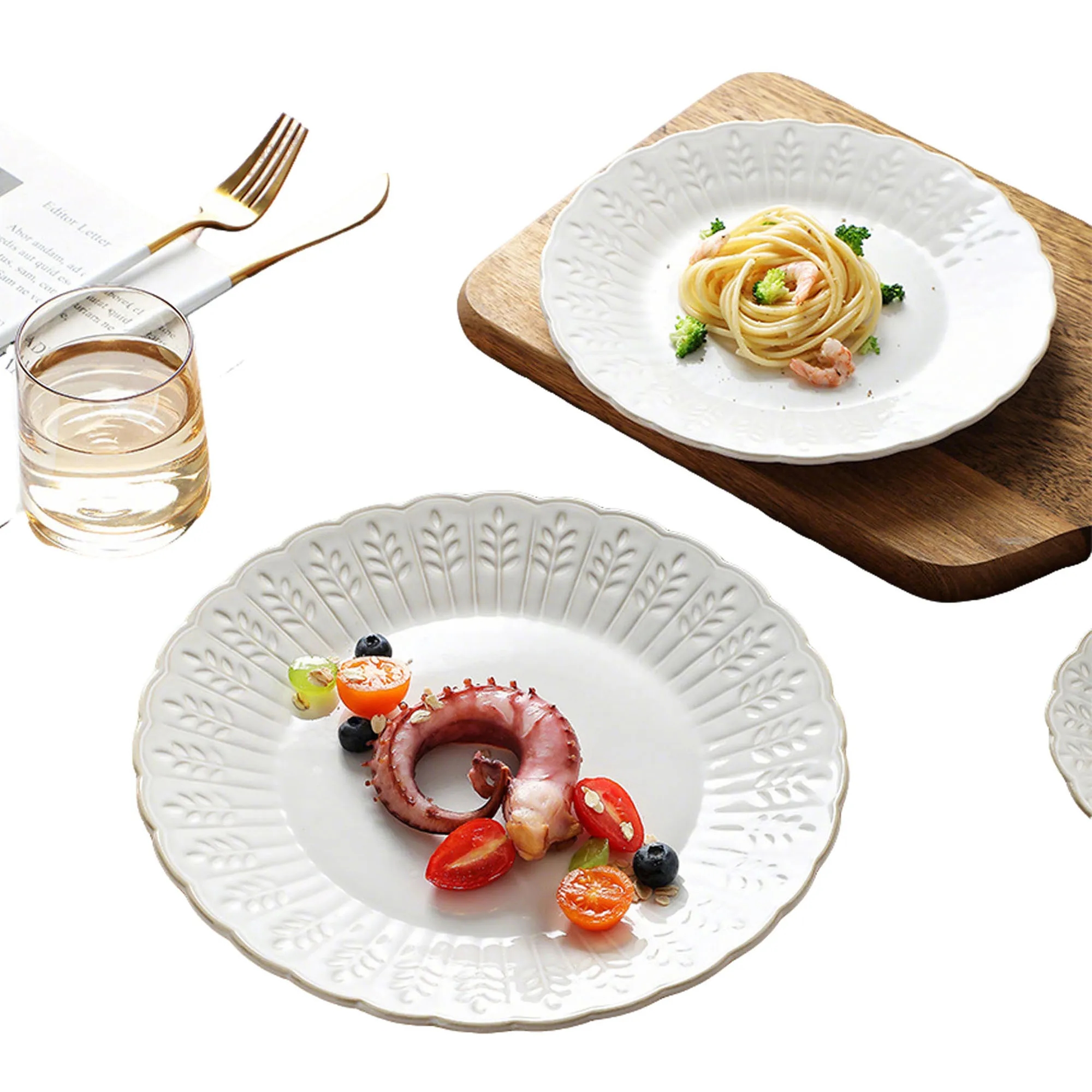 6.1" Ceramic Relief Dim Sum Dish 2