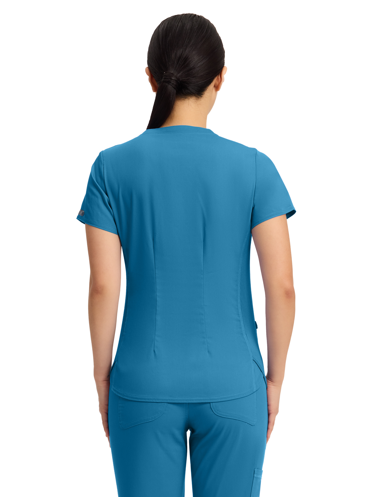 Med Couture - MC Touch - Women's 4-Pocket V-Neck Shirttail Top 69