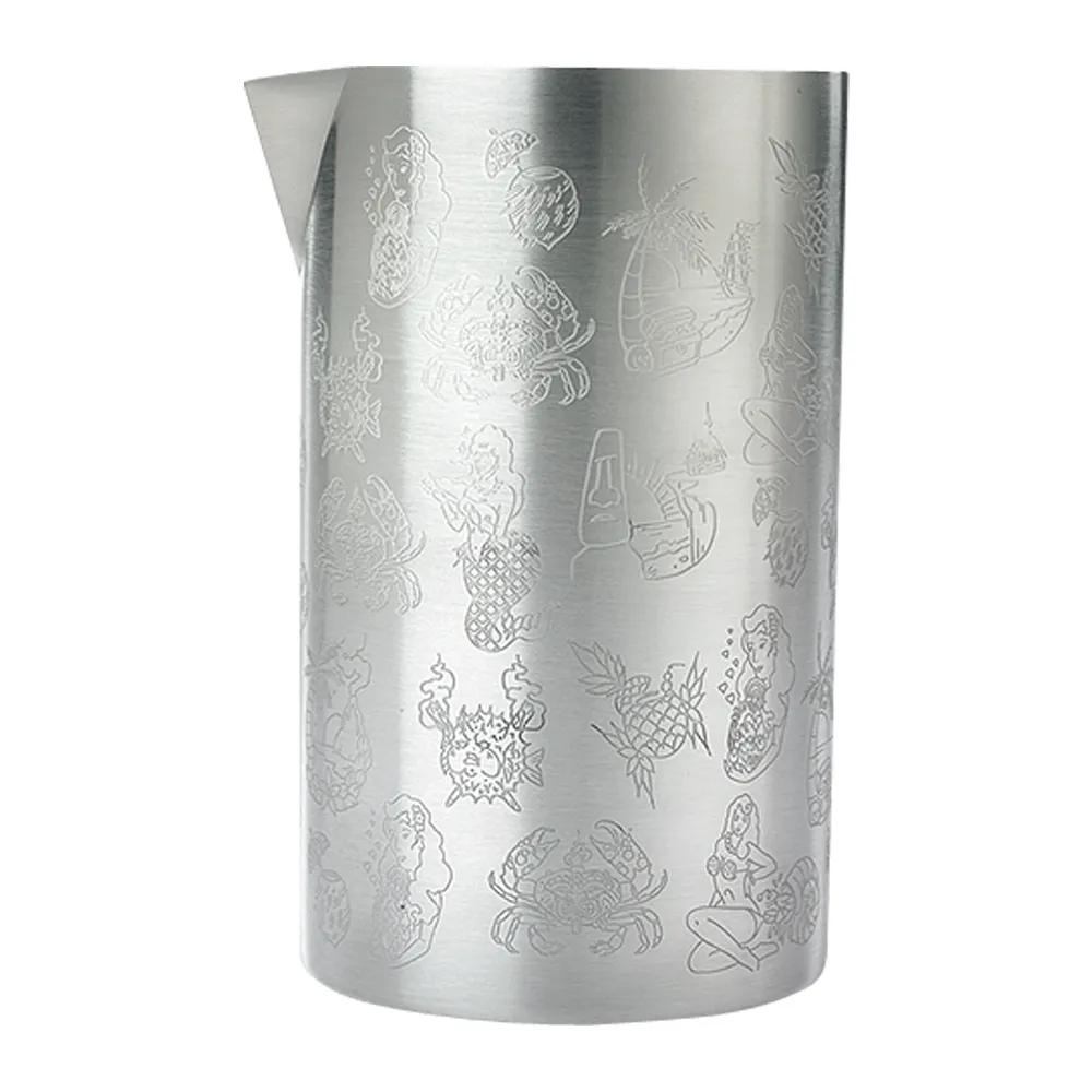 Double Wall Mixing Tin Tiki 21oz. 1