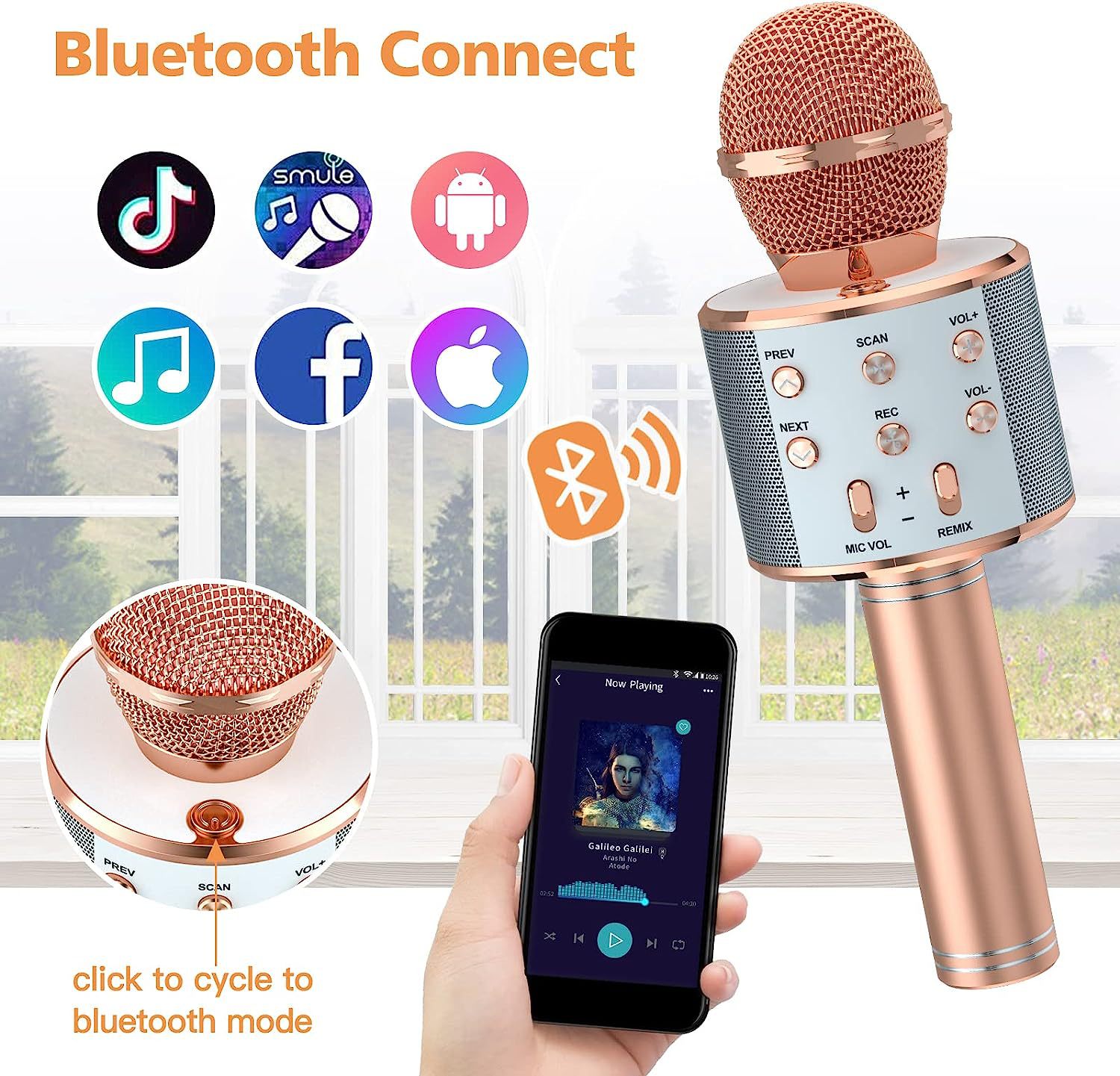 Metal karaoke Microphone 7