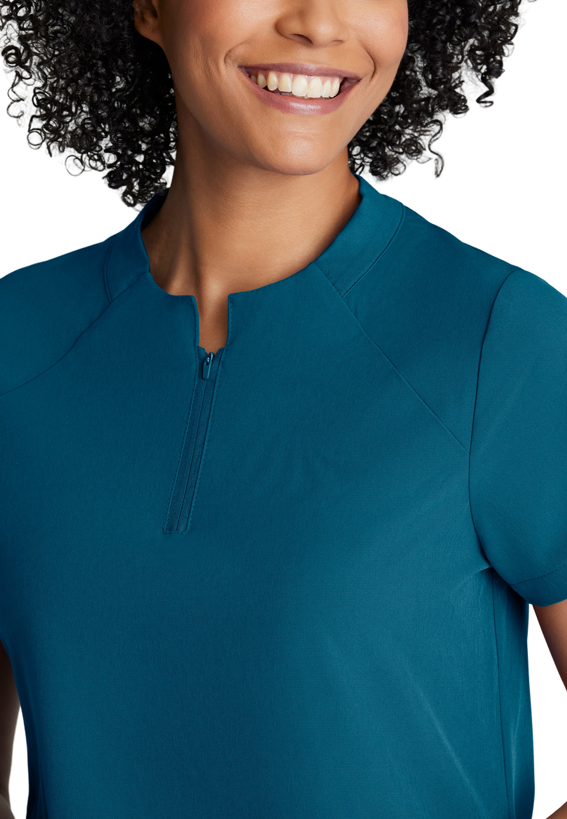 Barco One - Women's Two-Pocket Banded Zip-Collar Flux Scrub Top 22