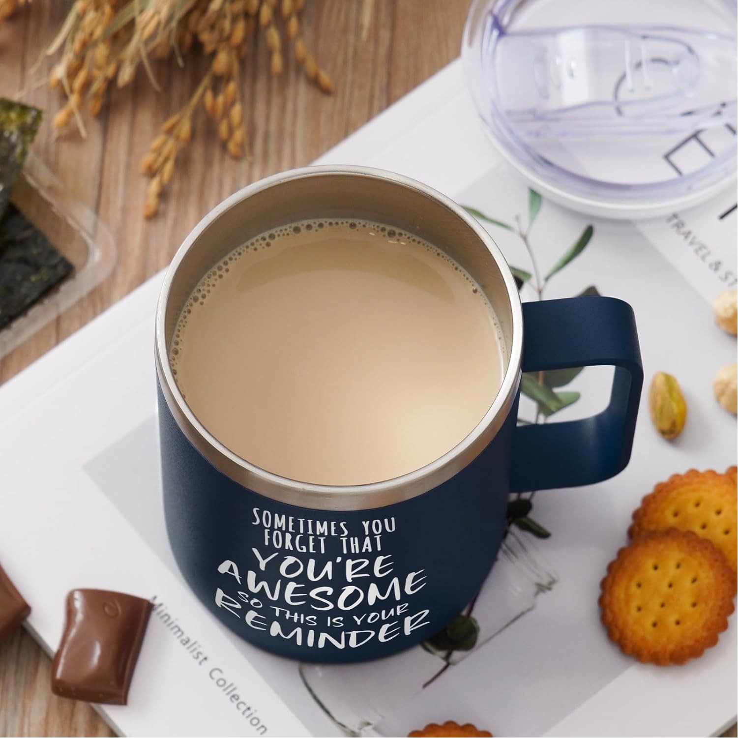 Coffee Mugs 14oz Stainless Steel Tumbler With Lid 2