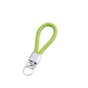 Rotated Ring Weaved PU Leather Keychain Key Organization 8