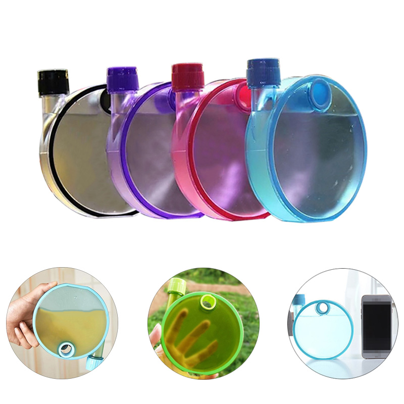 12OZ Flat Plastic Notebook Round Snail Water Bottle 2